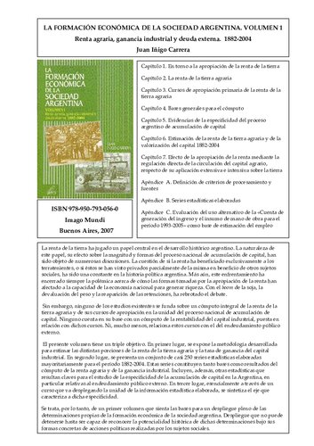 La formación económica de la sociedad argentina vol. I