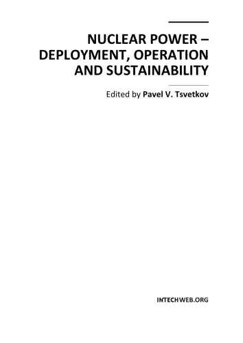 Nuclear power : deployment, operation and sustainability