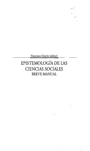 Epistemología de las ciencias sociales : breve manual