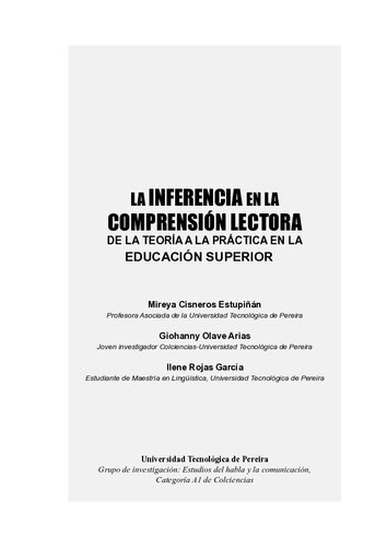 La inferencia en la comprensión lectora de la teoría a la práctica en la educación superior