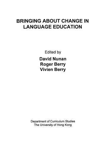 Bringing about change in language education