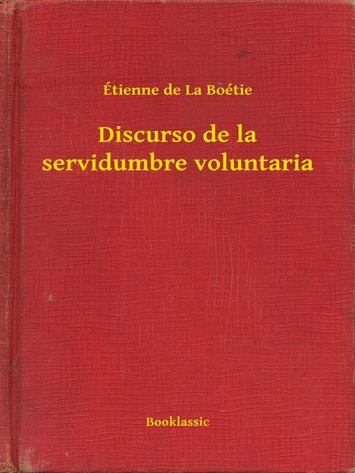 Discurso de la servidumbre voluntaria