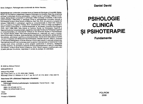Psihologie clinică și psihoterapie