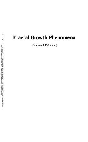 Fractal Growth Phenomena