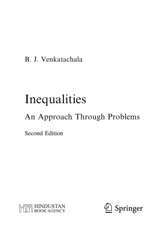 Inequalities : an Approach Through Problems