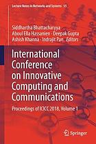 International Conference on Innovative Computing and Communications : proceedings of ICICC-2018