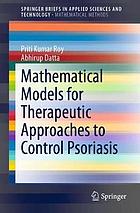 Mathematical models for therapeutic approaches to control psoriasis