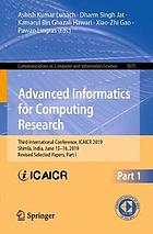 Advanced Informatics for Computing Research