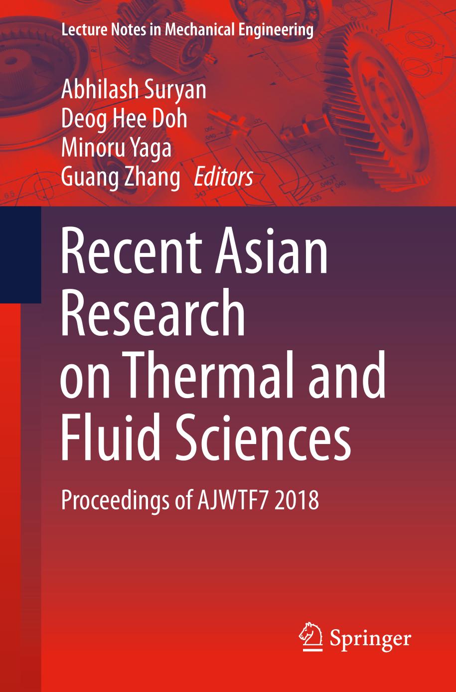 Recent Asian Research on Thermal and Fluid Sciences Proceedings of AJWTF7 2018