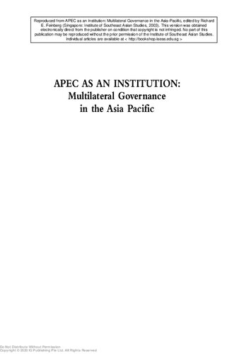 Apec as an Institution