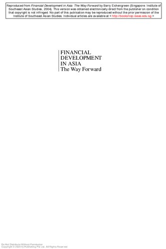 Financial Development in Asia