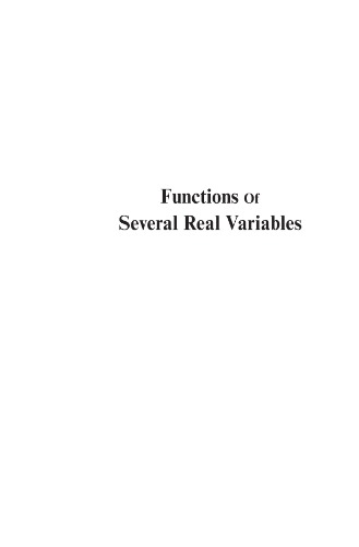 Functions of Several Real Variables