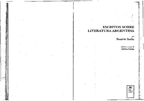 Escritos sobre literatura argentina