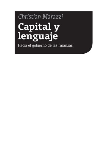 Capital y lenguaje : hacia el gobierno de las finanzas