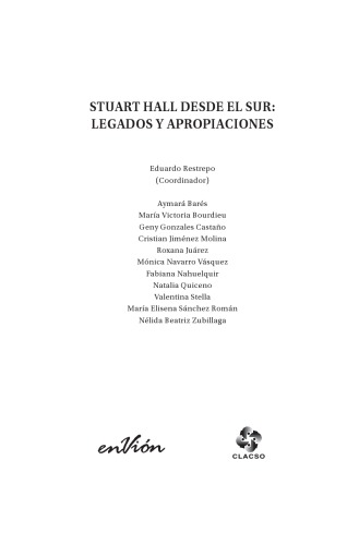 Stuart Hall desde el sur legados y apropiaciones