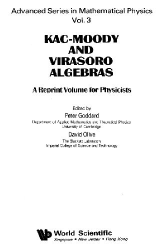 Kac Moody And Virasoro Algebras