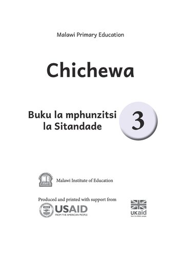 Chichewa 3. Buku la mphunzitsi la Sitandade