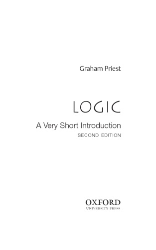 Logic. A very short Introduction [without photos]