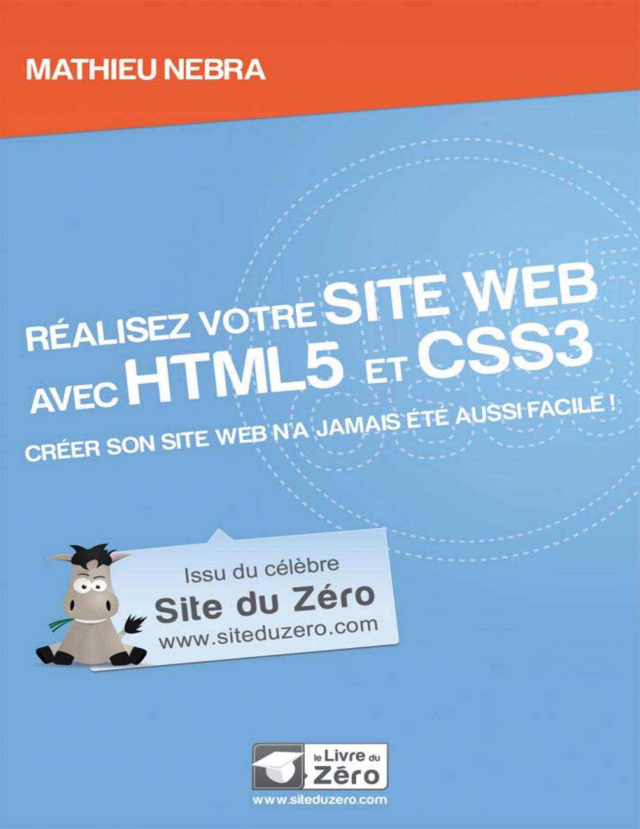 Réalisez votre site web avec HTML5 et CSS3 (Livre du Zéro) (French Edition)