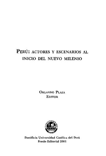 Perú : actores y escenarios al inicio del nuevo milenio