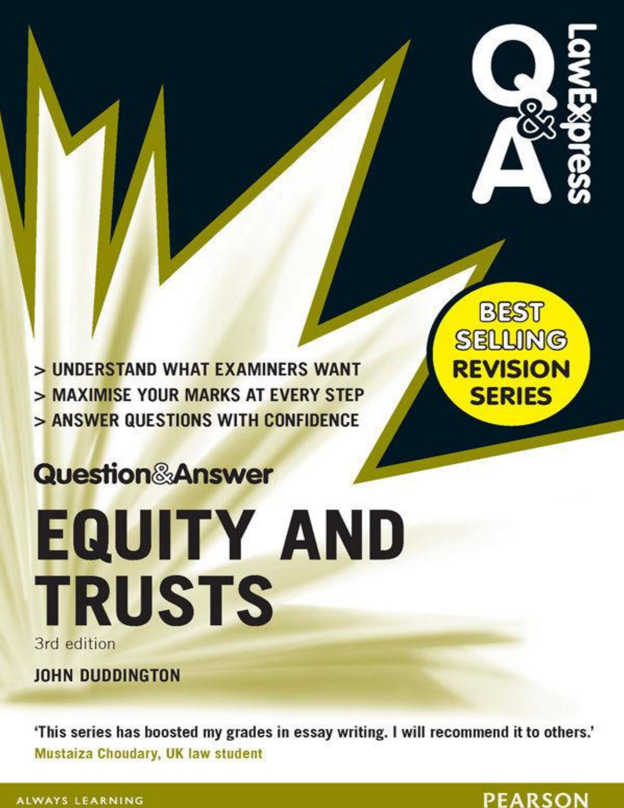 Law Express Question and Answer: Equity and Trusts(Q&A revision guide) (Law Express Questions & Answers)
