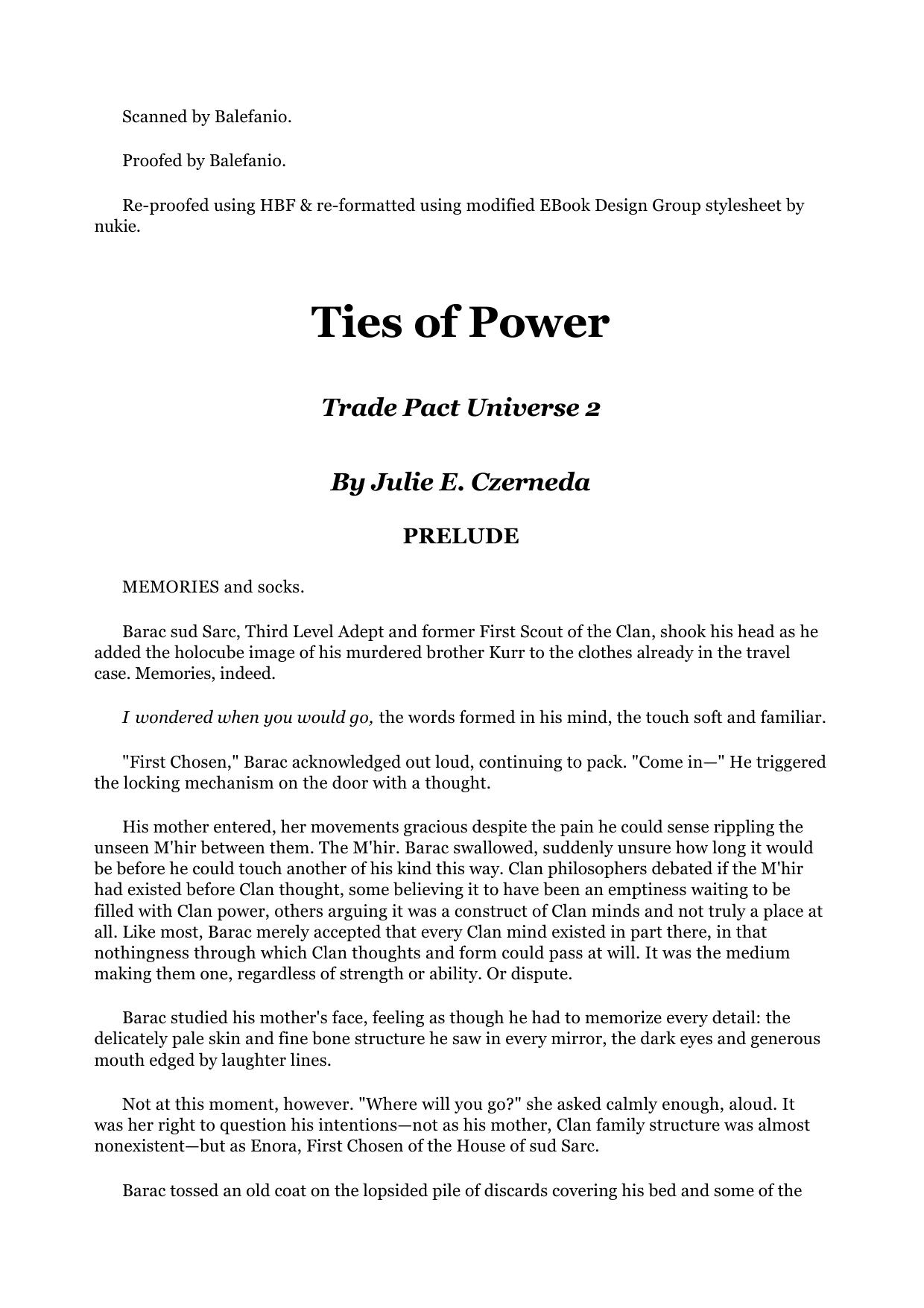 Julie E Czerneda Trade Pact 2 Ties of Power