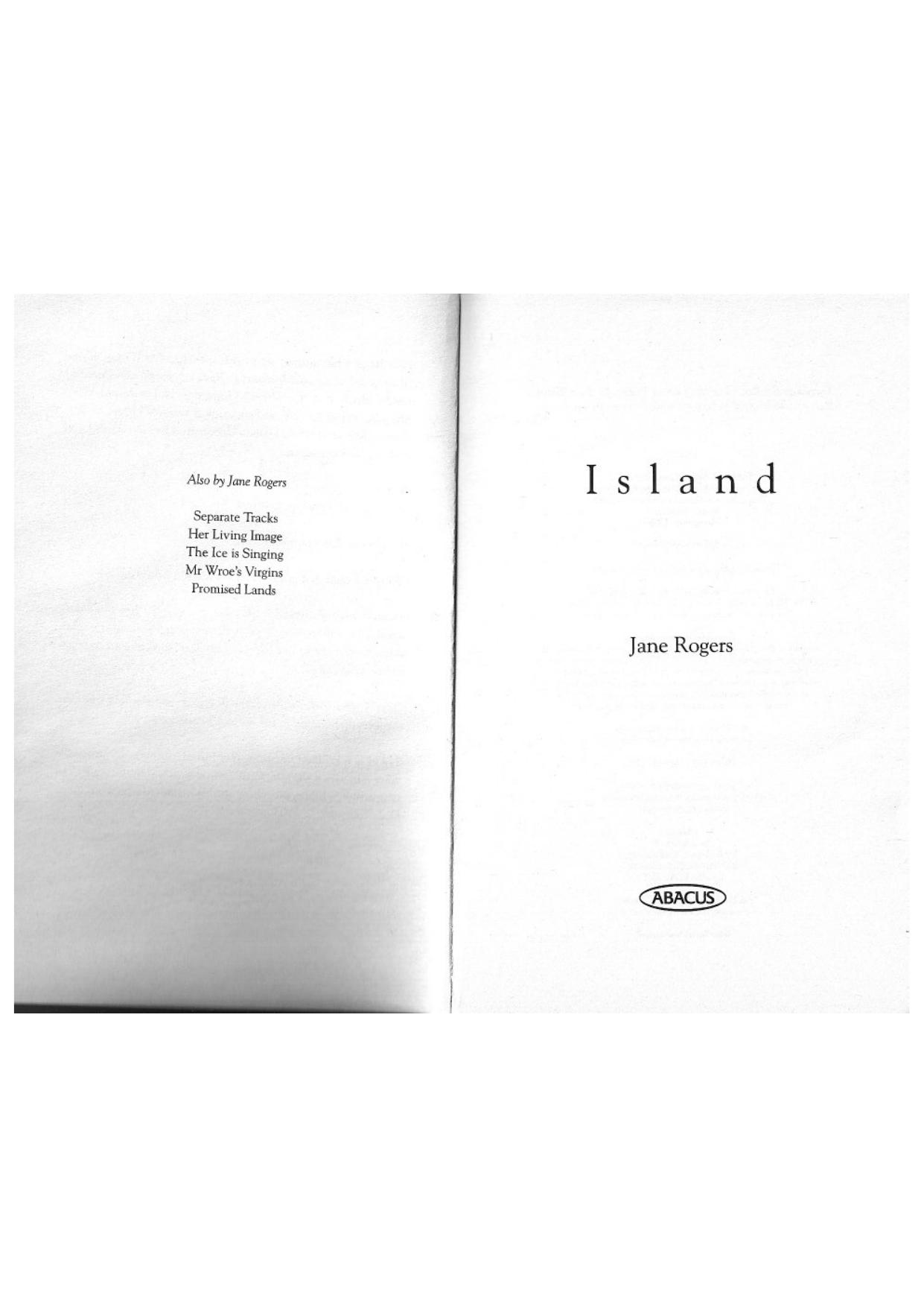 Jane Rogers - Island