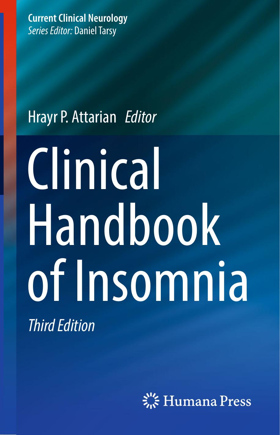 Clinical Handbook Of Insomnia 3rd Edition